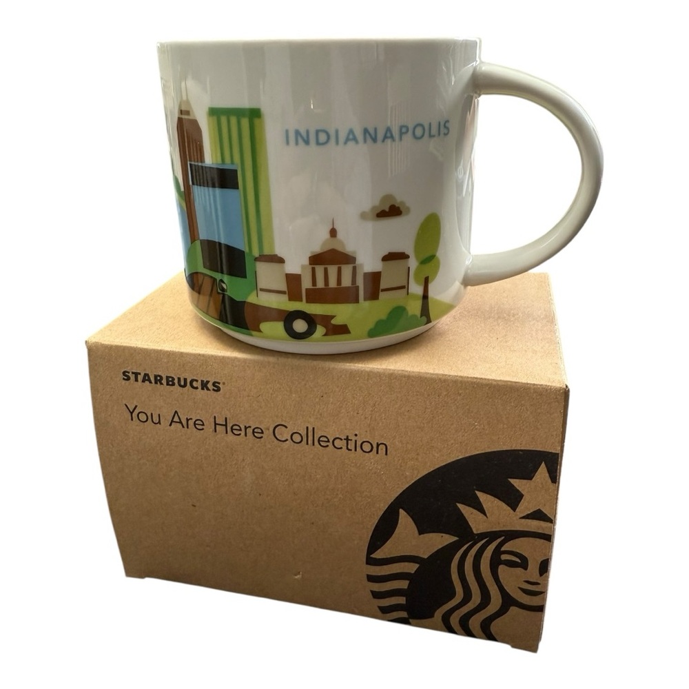 Starbucks 2013 Indianapolis Indiana You Are Here YAH Coffee Mug Cup New in Box